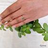 18K Yellow Gold Gold Emerald Rings for women image 4