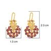 18K Yellow Gold Gold Ruby Earrings for women image 4