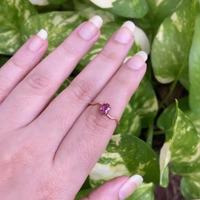 18K Rose Gold Pink Gold Ruby Rings for women image 4