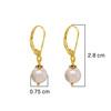 18K Yellow Gold Gold Cultured South Sea Pearl Earrings for women image 4