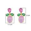 18K Yellow Gold Gold Pink Sapphire,Amethyst,Emerald Earrings for women image 4