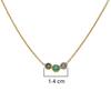 18K Yellow Gold Gold Blue Sapphire,Emerald Chain for women image 4
