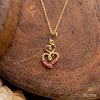 18K Yellow Gold Gold Ruby Pendants for women image 4