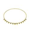 14K Yellow Gold Gold Blue Sapphire,Emerald Chain for women image 4