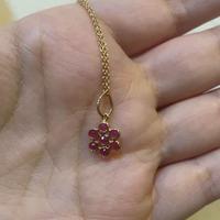 18K Yellow Gold Gold Ruby Pendants for women image 4