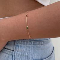 18K Yellow Gold Gold Pink Sapphire,Emerald Bracelets for women image 4