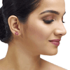 18K Yellow Gold Gold Ruby Earrings for women image 5