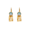 18K Yellow Gold Gold Topaz,Opal Earrings for women image 5