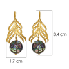 18K Yellow Gold Gold Mother Of Pearl Earrings for women image 5