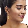 18K Yellow Gold Gold Citrine,Emerald Earrings for women image 5