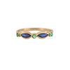 18K Yellow Gold Gold Ruby,Blue Sapphire,Diamond,Emerald Stacking Ring for women image 5