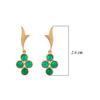18K Yellow Gold Gold Emerald Earrings for women image 5