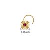 22K Yellow Gold Gold Ruby Nosepins for women image 5