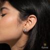 18K Yellow Gold White Gold Diamond Earrings for women image 5