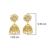 18K Yellow Gold Gold Diamond Jhumki for women image 4