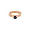 18K Rose Gold Gold Blue Sapphire Stacking Ring for women image 5