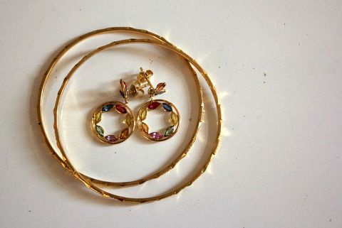 bangles and earrings