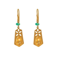 Emerald Bead Earrings