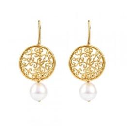 Pearl & Gold Studs Earrings